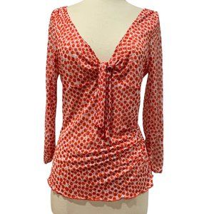 Dian Von Furstenberg Polka Dot Silk Blouse